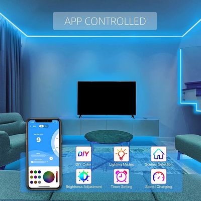 Muziekip65 APP naar huis Geleide Lichte Strook Flexibele Waterdichte Luces Rgb 5050 Uitrustingen