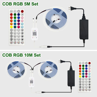Het slimme Rgb van de de Muzieksynchronisatie van Bluetooth APP van de Muziek Reactieve Geleide Strook Controlemechanisme Cob Rgb Light
