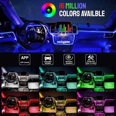 SMD 5050 van RGB Gewijzigd de Lamp LEIDENE van Autolichten de Atmosfeerlicht Autobinnenhuisarchitectuur