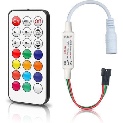 DC5 - 24V van mini21key-van de de Droomkleur HOOFD Lichte ControlemechanismeFor WS2811 WS2812B de Strooklichten