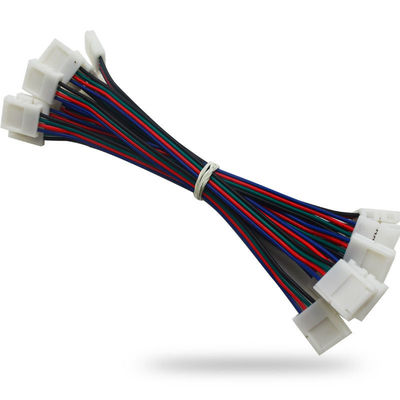 Geleide Strook Lichte Schakelaars 4 Speld 10mm de Breedte Geleide Bijkomende Solderless-Draad van de Uitbreidingskabel