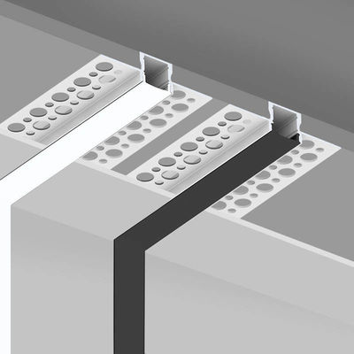 Van het LEIDENE het Lichte Kanaal Strokenaluminium met Drywall van PC het Dekking In een nis gezette Profiel van het Pleistergips Geleide Aluminium