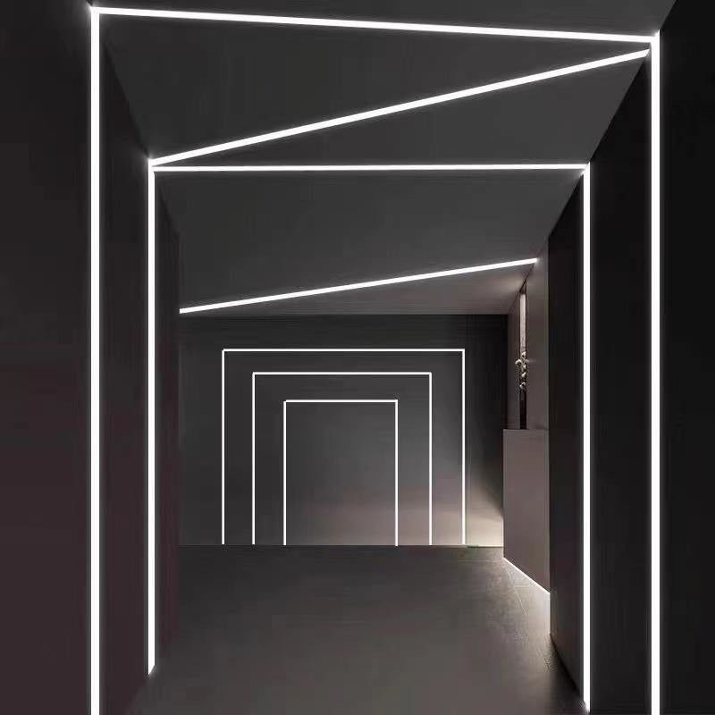 Van het LEIDENE het Lichte Kanaal Strokenaluminium met Drywall van PC het Dekking In een nis gezette Profiel van het Pleistergips Geleide Aluminium